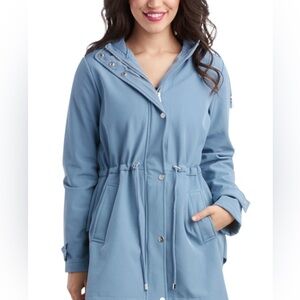 Jessica Simpson Women's Jacket - Waterproof Softshell Raincoat, Ruffle Back